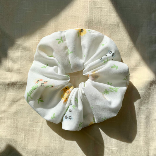 Floral Printed Scrunchie - Oversized