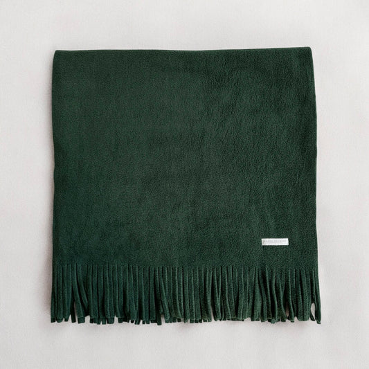 Fleece Fringe Scarf - Hunter Green