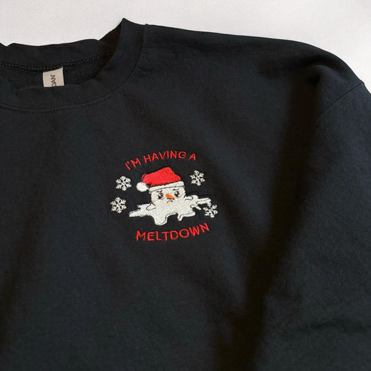 Snowman Meltdown Crewneck Sweatshirt