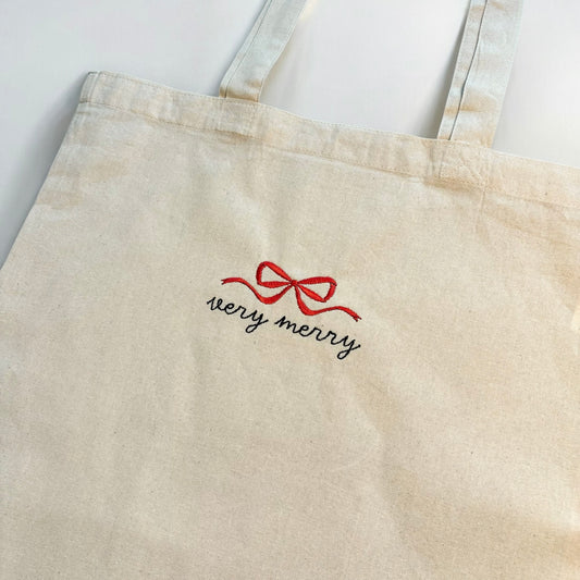 Very Merry Canvas Tote